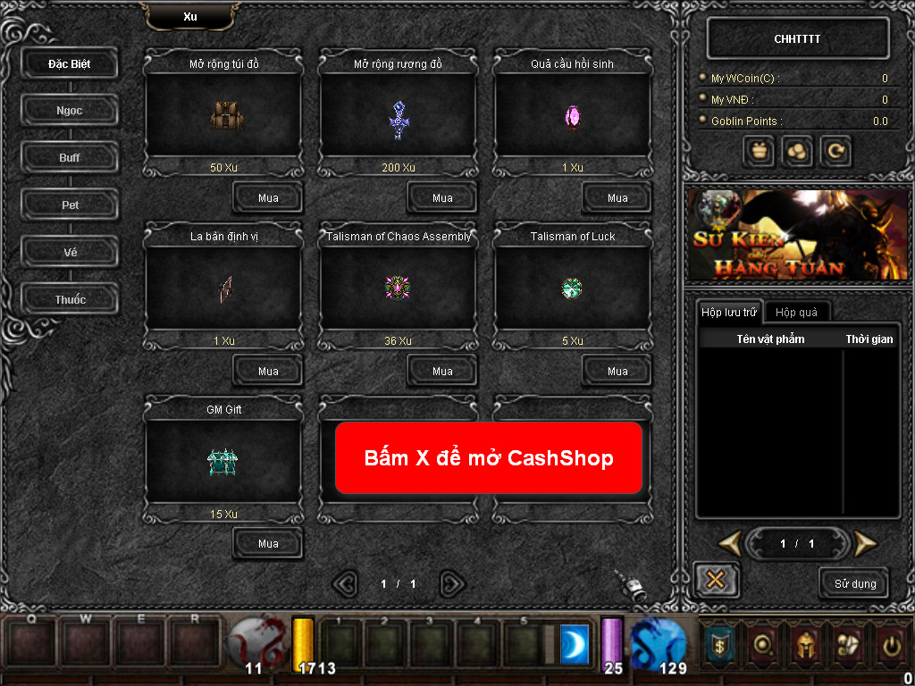 Chức năng chính của Game MU Đỉnh Cao